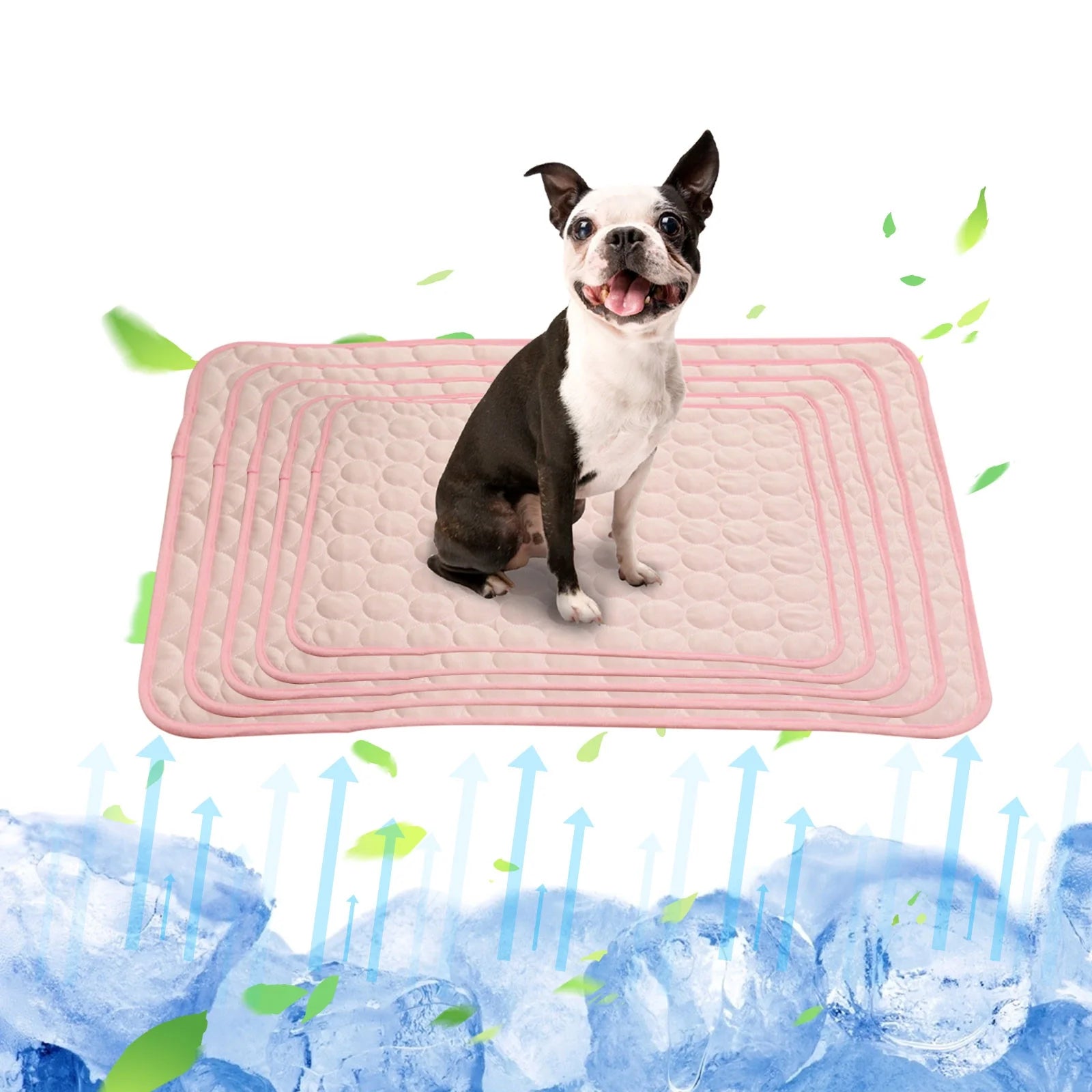 Pet Products Cool Mat-Dog Cooling Mat Summer Pet Cooling Pads, Ice Silk Cooling Mat for Dogs & Cats, Portable & Washable Pet Cooling Blanket for Kennel/Sofa/Bed/Floor