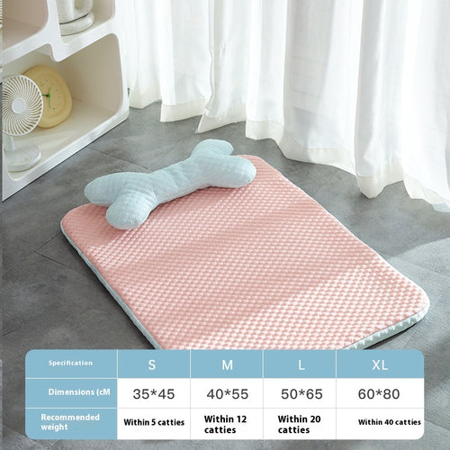 Dog Bed Breathable Cooling Spring Summer Pet Sleeping Mat for Small Medium Dogs Cats Soft Non-Slip Dog Kennel Pet Supplies Pet Products