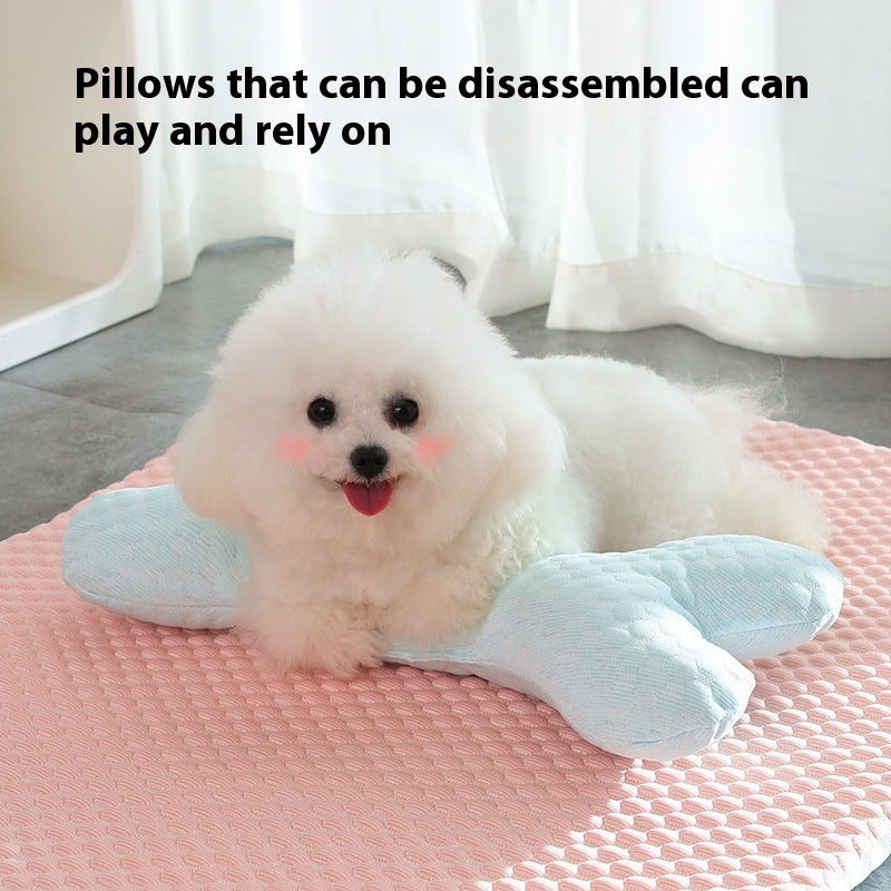 Dog Bed Breathable Cooling Spring Summer Pet Sleeping Mat for Small Medium Dogs Cats Soft Non-Slip Dog Kennel Pet Supplies Pet Products